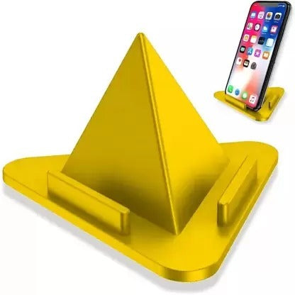 Compact Pyramid Mobile Stand folded flat on a white background