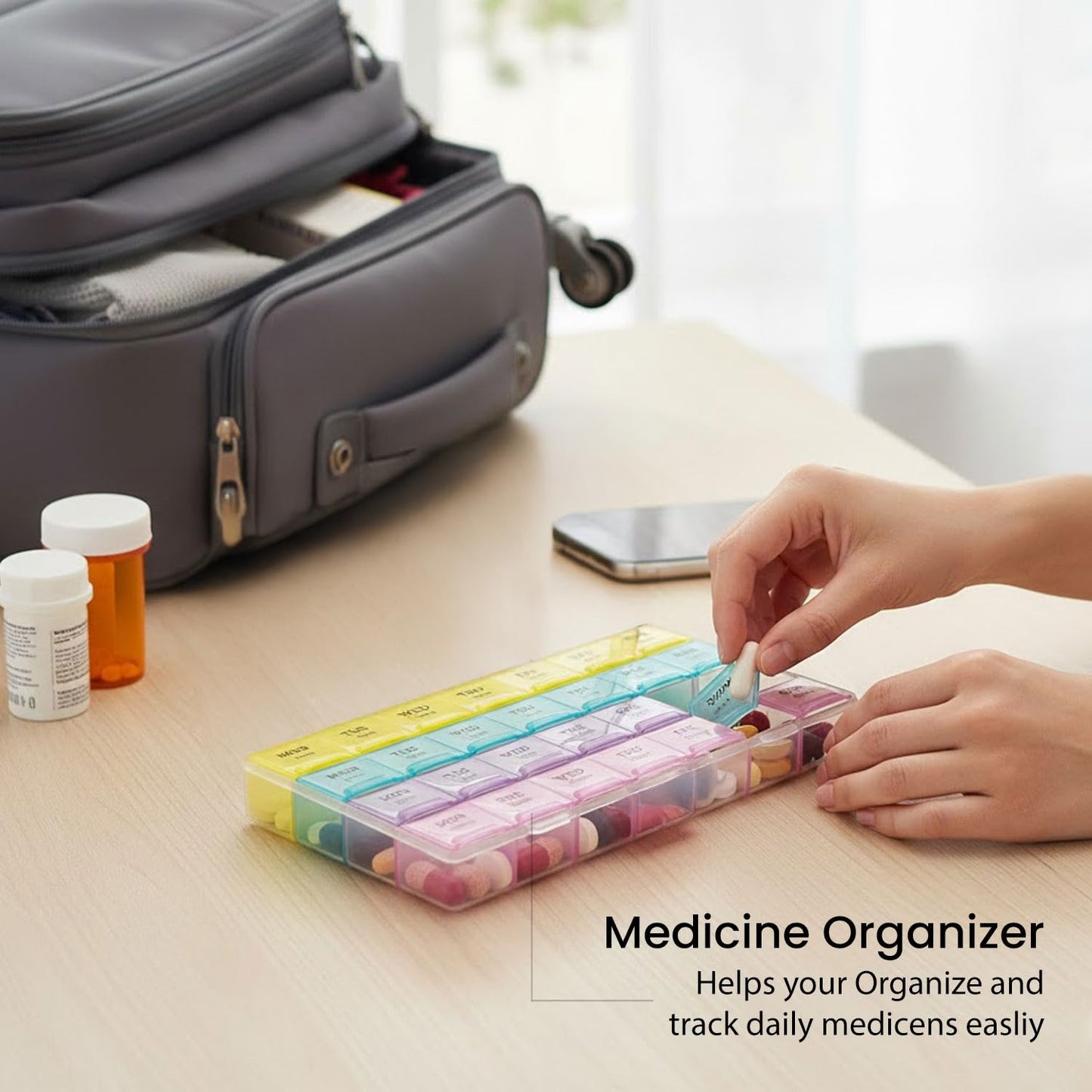 Weekly Pill Case 28-Slot Medicine Organizer