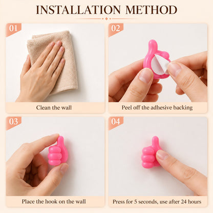 Thumb wire holder installation steps 4 step peel and stick