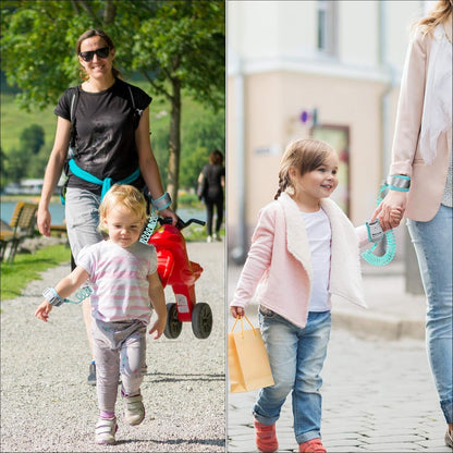Kids Safety Anti-Lost Wrist Link Strap (1 Pc, Mix Design & Size)