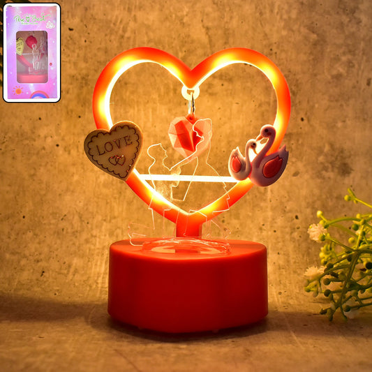 Heart-shaped decorative love showpiece with LED hanging heart romantic decor India