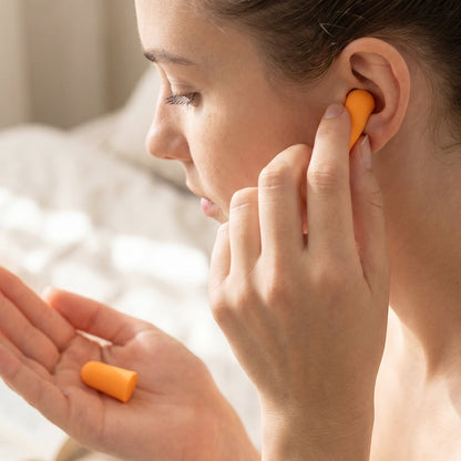 Soft Foam Earplugs 4 Pair for Noise Reduction, Comfortable Fit for Sleeping