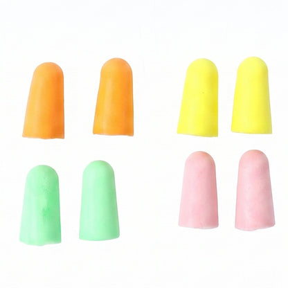 Soft Foam Earplugs 4 Pair for Noise Reduction, Comfortable Fit for Sleeping