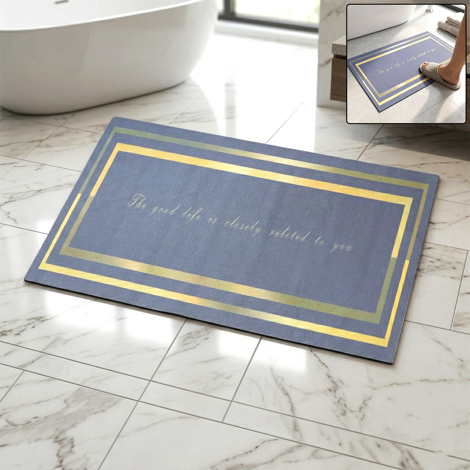 premium anti slip bathroom floor mat 79x50 cm