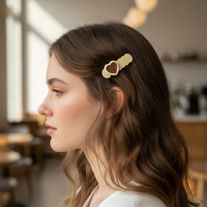 Romantic heart pattern hair pins