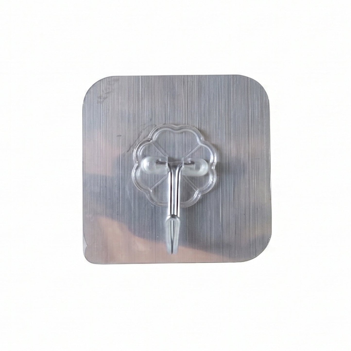 Self-Stick Double Hook Metal Wall Plate 