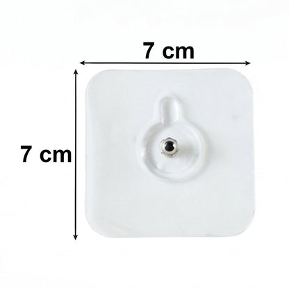 Round Transparent Self Adhesive Utility Wall Hook (1 Pc)