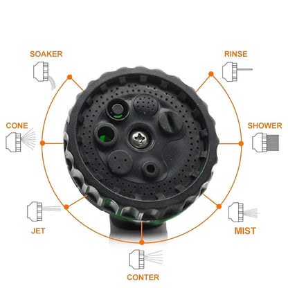 Multi-Pattern Garden Hose Spray Nozzle (1 Pc)