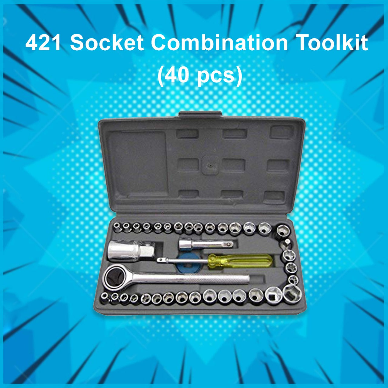  Socket Combination Toolkit 40 Pcs - specs detail shot