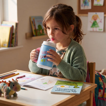 Big Plastic Insulated Mug With Straw (1 Pc, 709 ML)