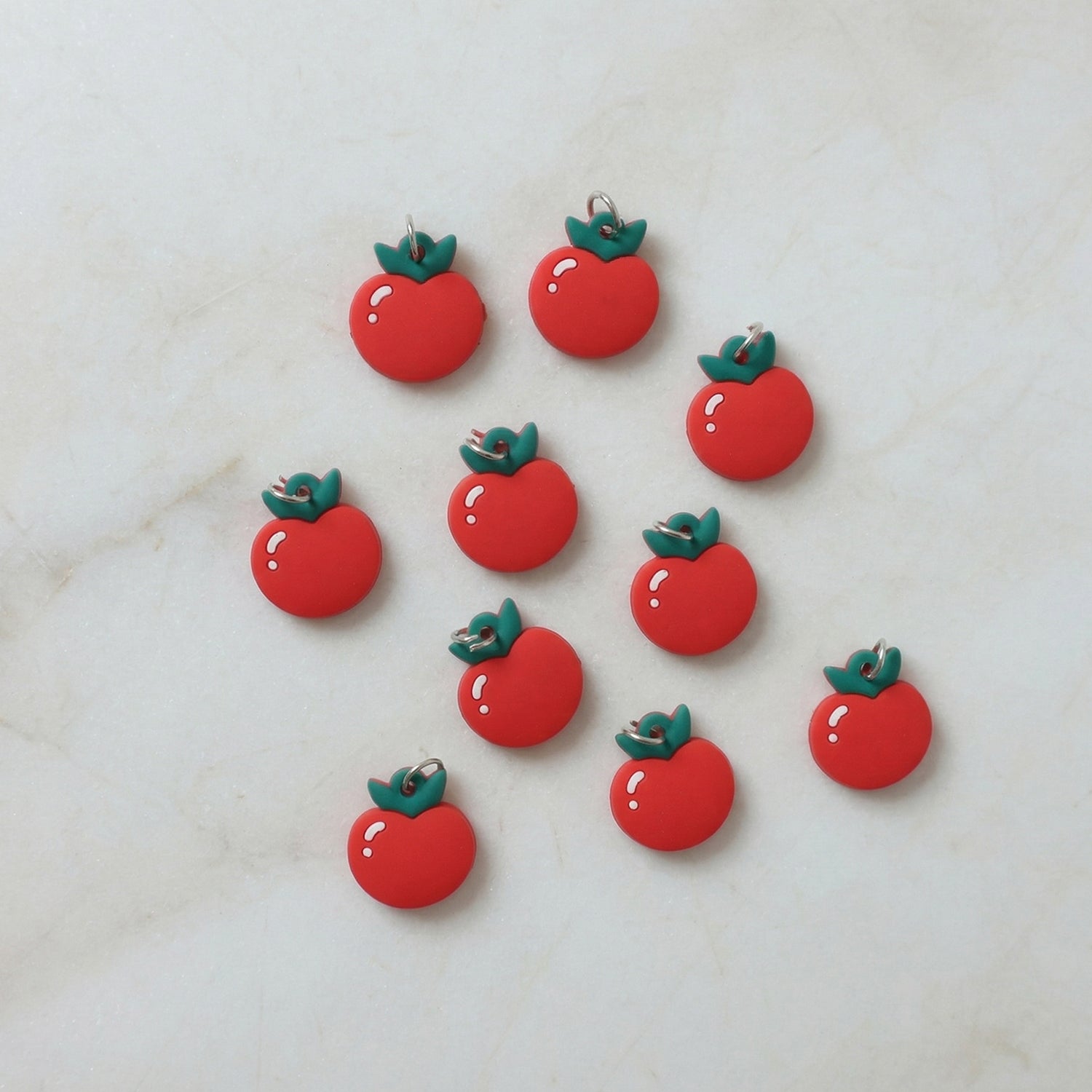 red apple charm key holder