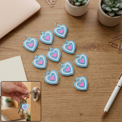 Heart shape bag charm keychain