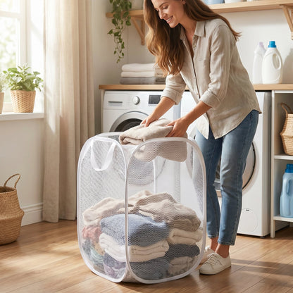 breathable laundry hamper sack