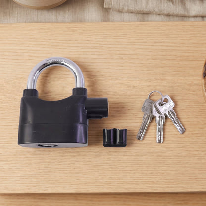Heavy Duty Security Alarm Padlock with Built In Sound Alert System With 3 keys