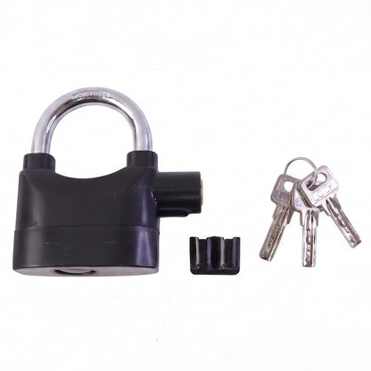 Heavy Duty Security Alarm Padlock with Built In Sound Alert System With 3 keys