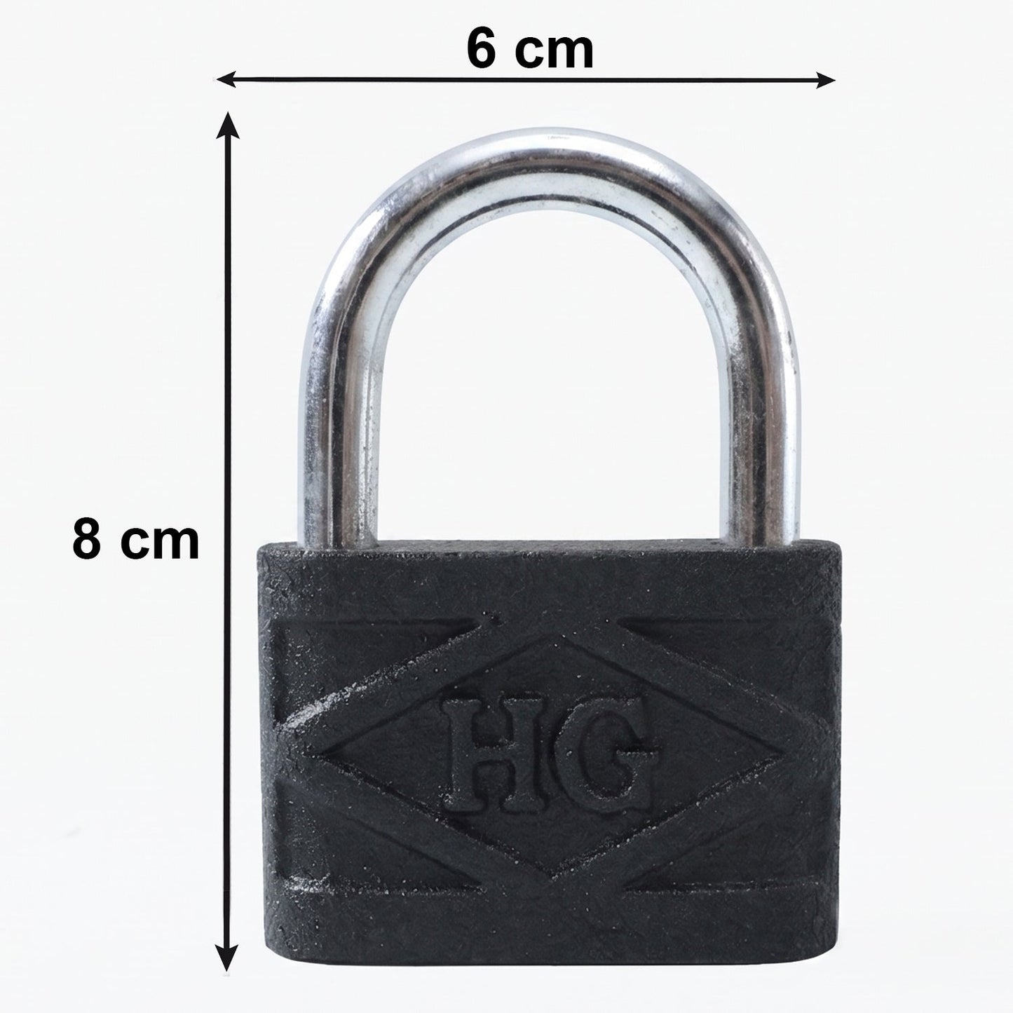 Heavy Duty 60mm Iron Pad Lock with 3 Keys