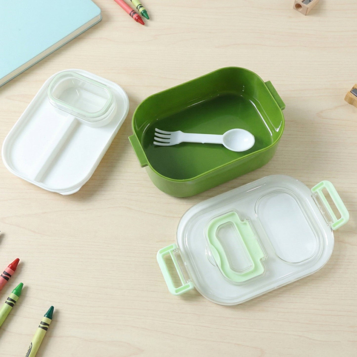 Multi-Functional 1 Set Leakproof Lunch Box with Cutlery & Tumbler