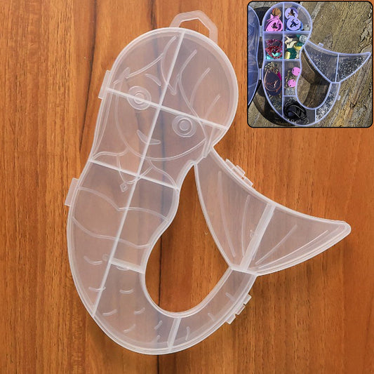 Mermaid-shaped plastic storage organizer box multi-compartment jewellery India