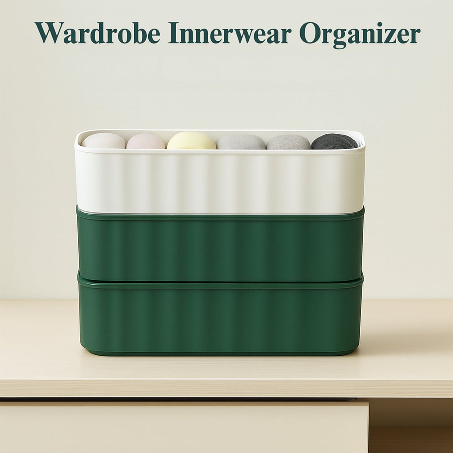 5 Compartments Socks / Handkerchief / Underwear Storage Boxes, Socks tray (pack of 4)