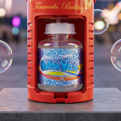Automatic Bubble Machine Toy with LED Light Effects (1 Set)