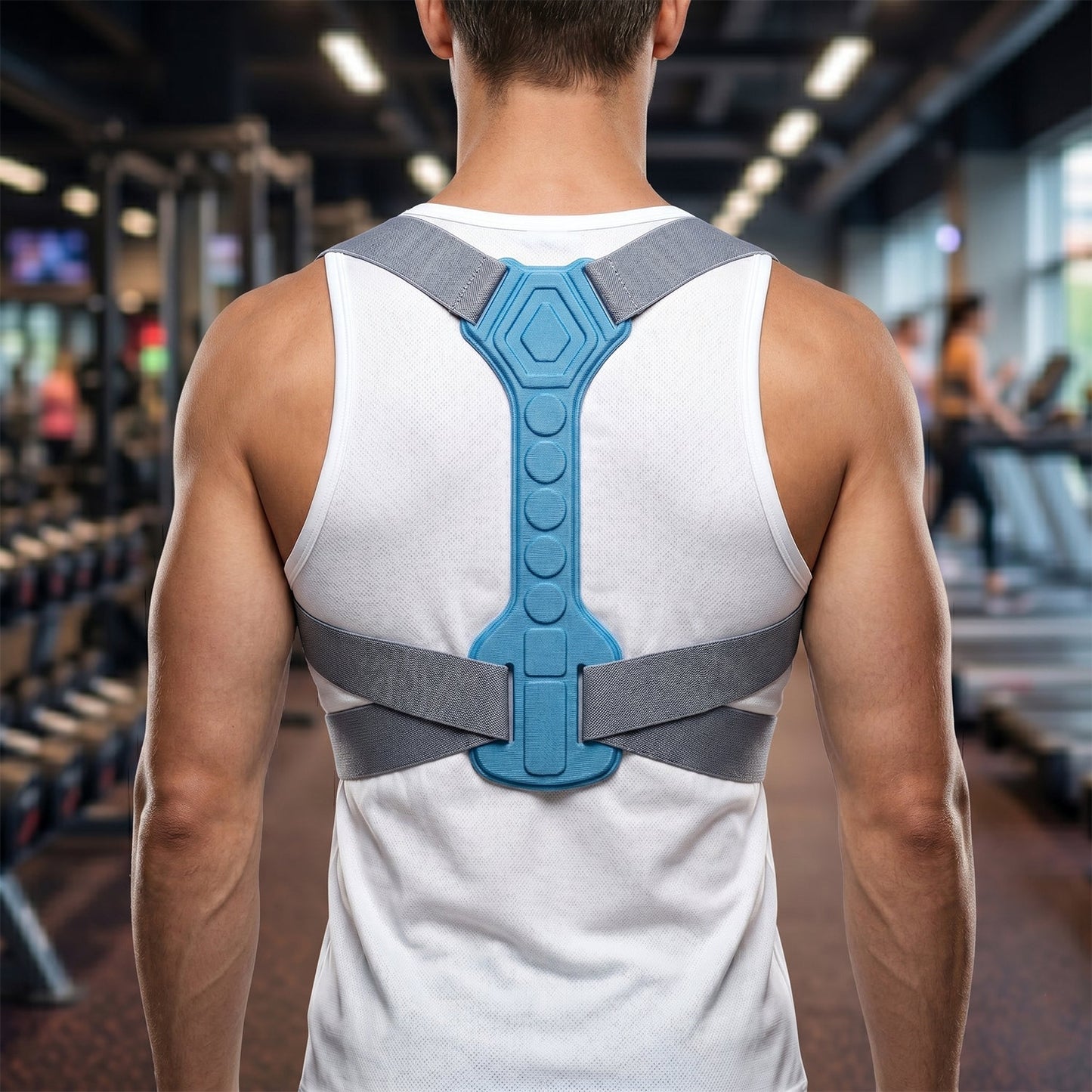 Ergonomic Adjustable Back Posture Corrector Support Belt (1 Pc, Medium)