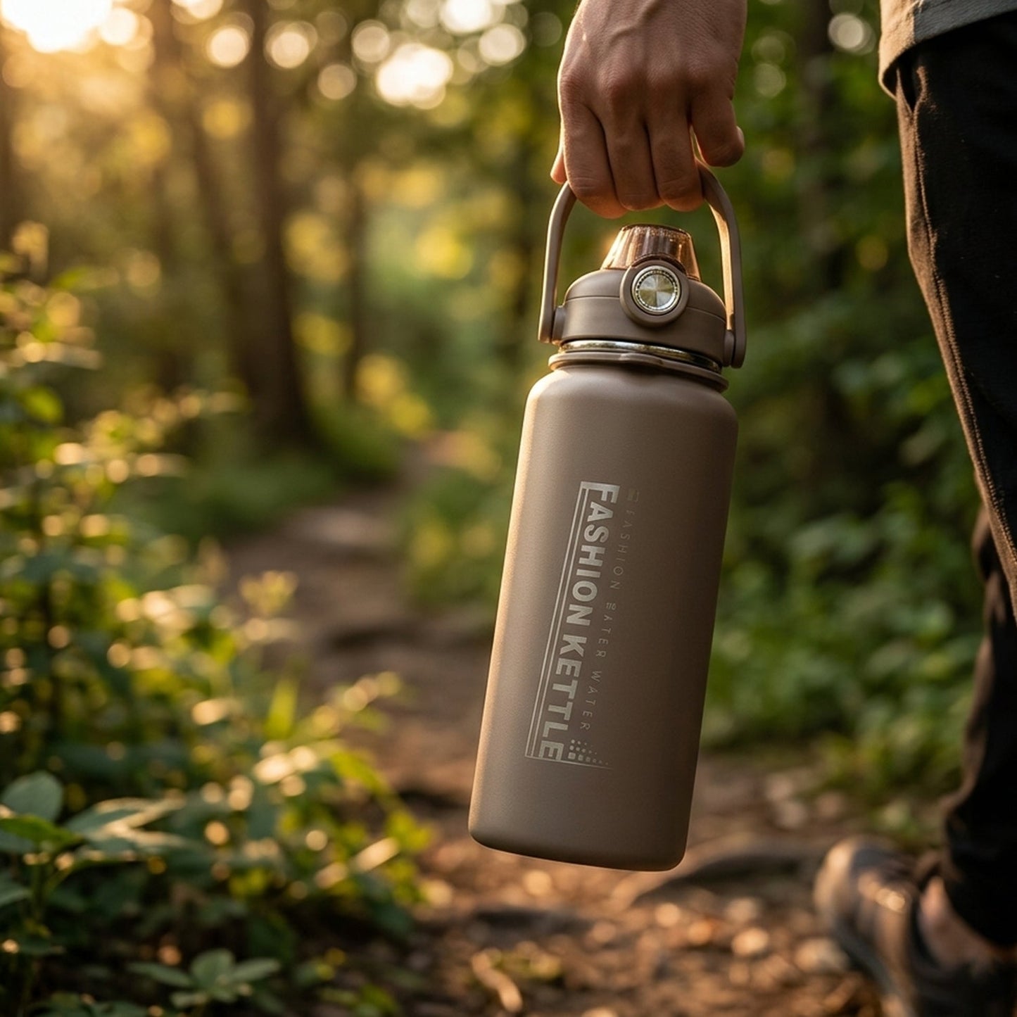 Stainless Steel Water Vacuum Insulated Bottle With Straw (1500ML, Mix Color)