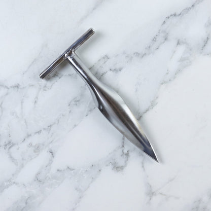 Stainless Steel Coconut Breaker Tool with Comfortable T-Handle (1 Pc)