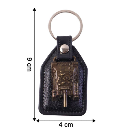 Premium Military Tank Design Leather Finish Keychain (1 Pc)