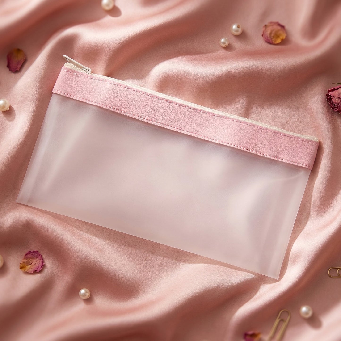 Transparent Multipurpose Zipper Pouch Bag (1 Pc)