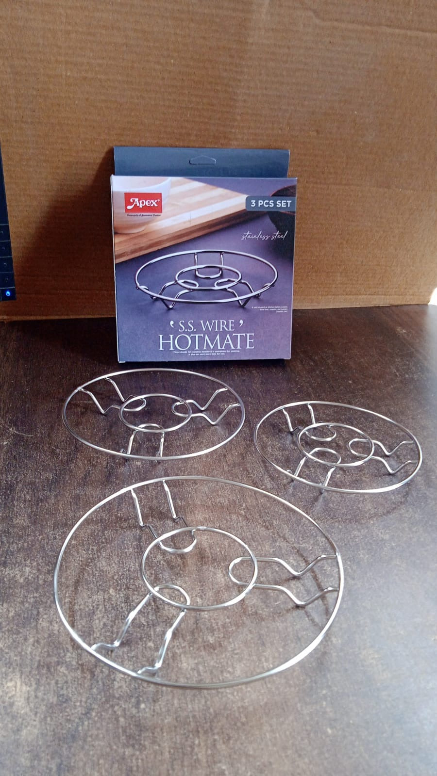 Apex Stainless Steel Wire Hotmate Trivet Stand Set of 3