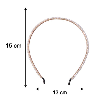 Premium Styling Pearl Embellished Stylish Hairband (1 Pc)