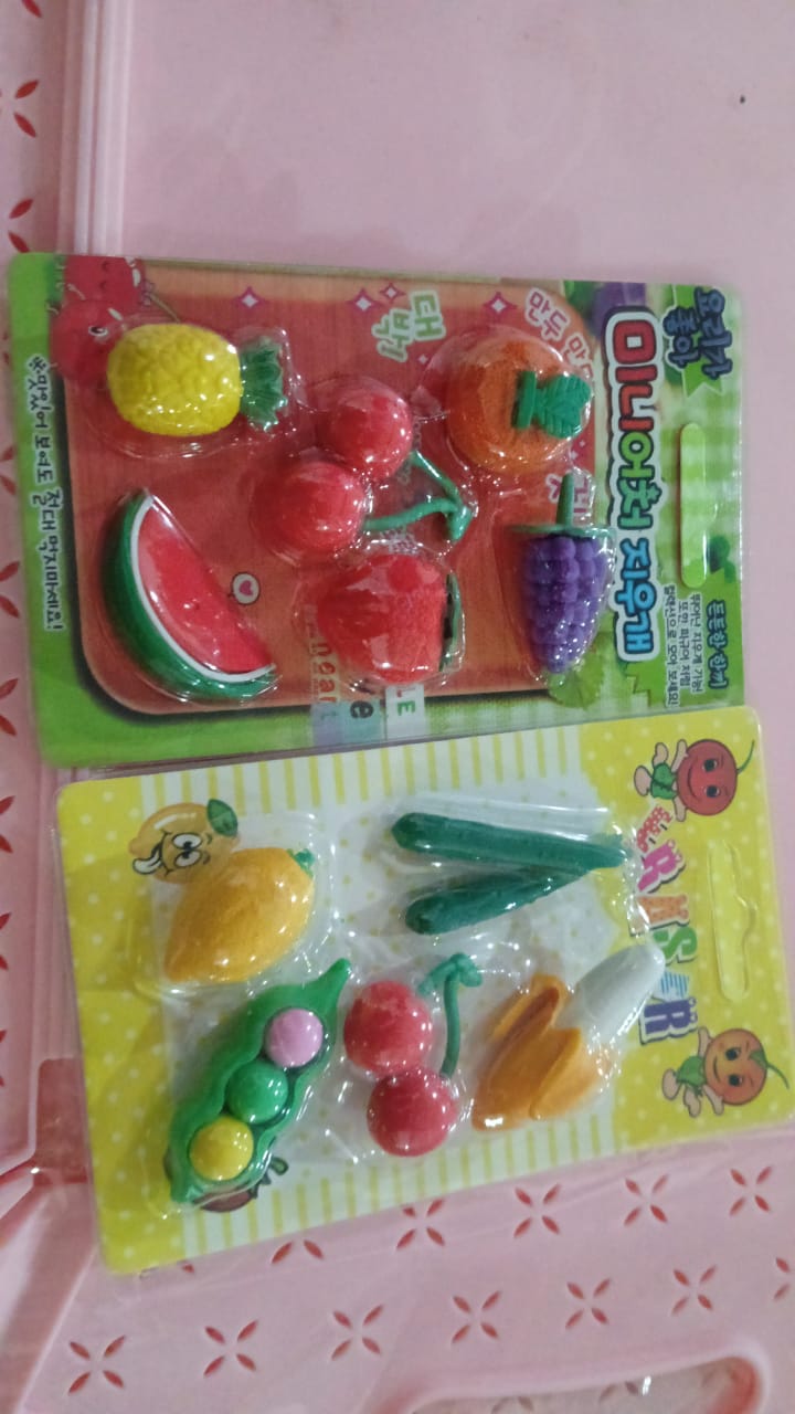3D Mix Design Fancy & Colorful Erasers – Novelty Set for Kids & School Prize (1 Set)