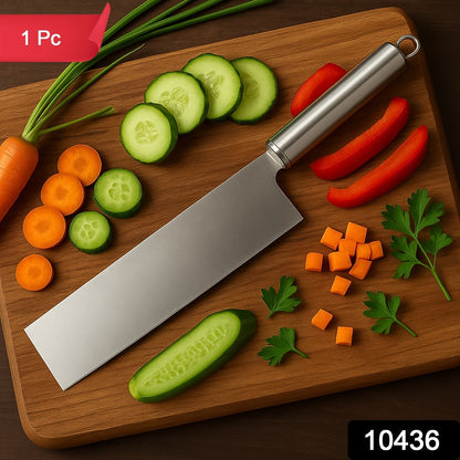  Stainless Steel Vegetable Cleaver Knife - in-use lifestyle shot