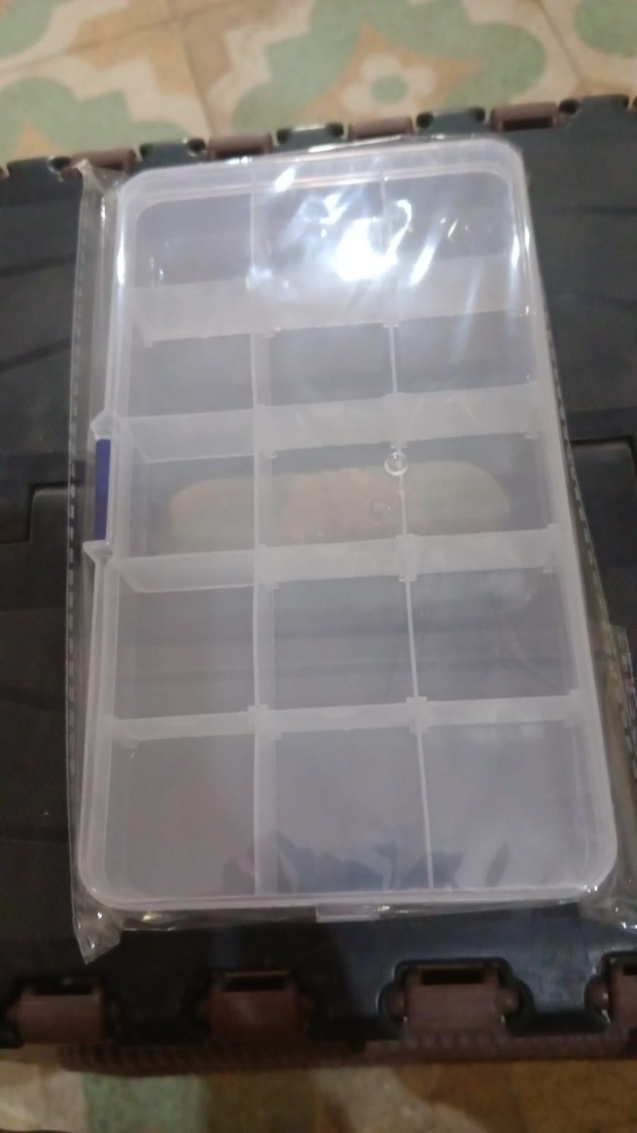 Clear jewellery organizer box 15 dividers portable storage India