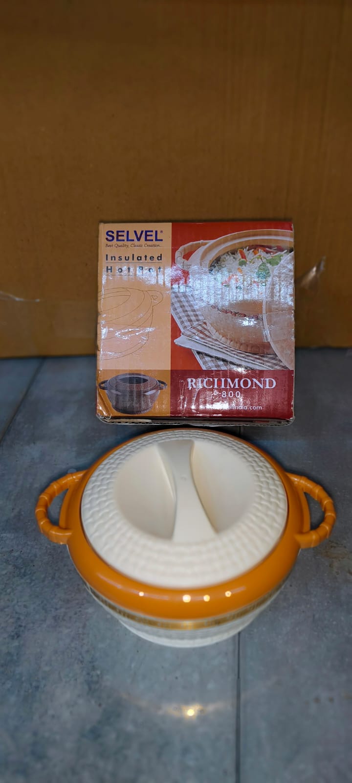 Insulated Hot Pot Inner Stainless Steel Serving Casserole with Lid (800 ML Approx)