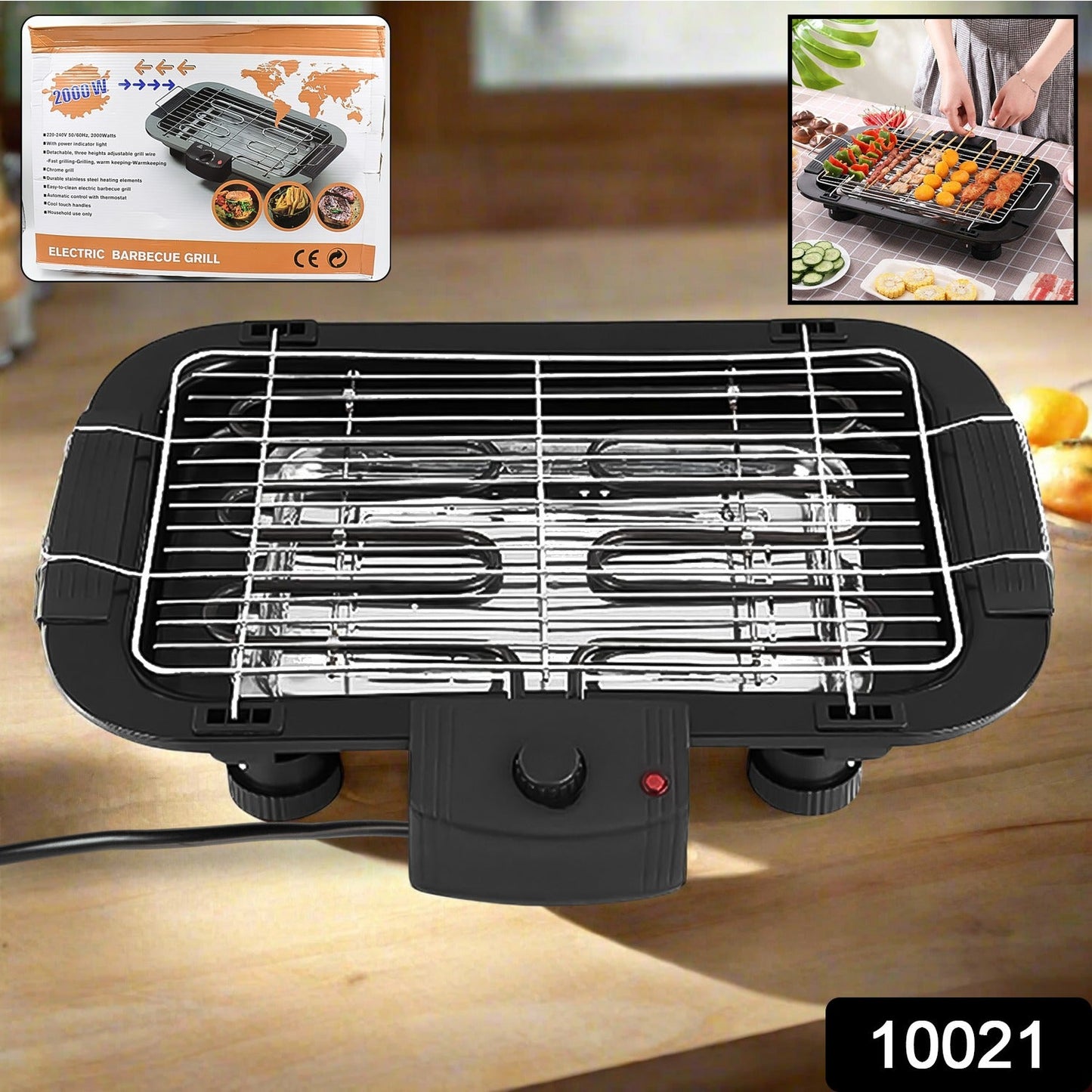  Electric Barbecue Grill 2000W - in-use lifestyle shot