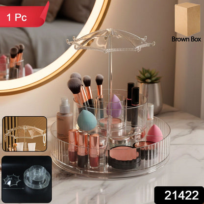 Rotating cosmetic storage organizer