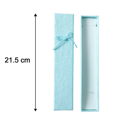 Premium Long Rectangular Jewelry Gift Box with Elegant Ribbon (1 Pc)