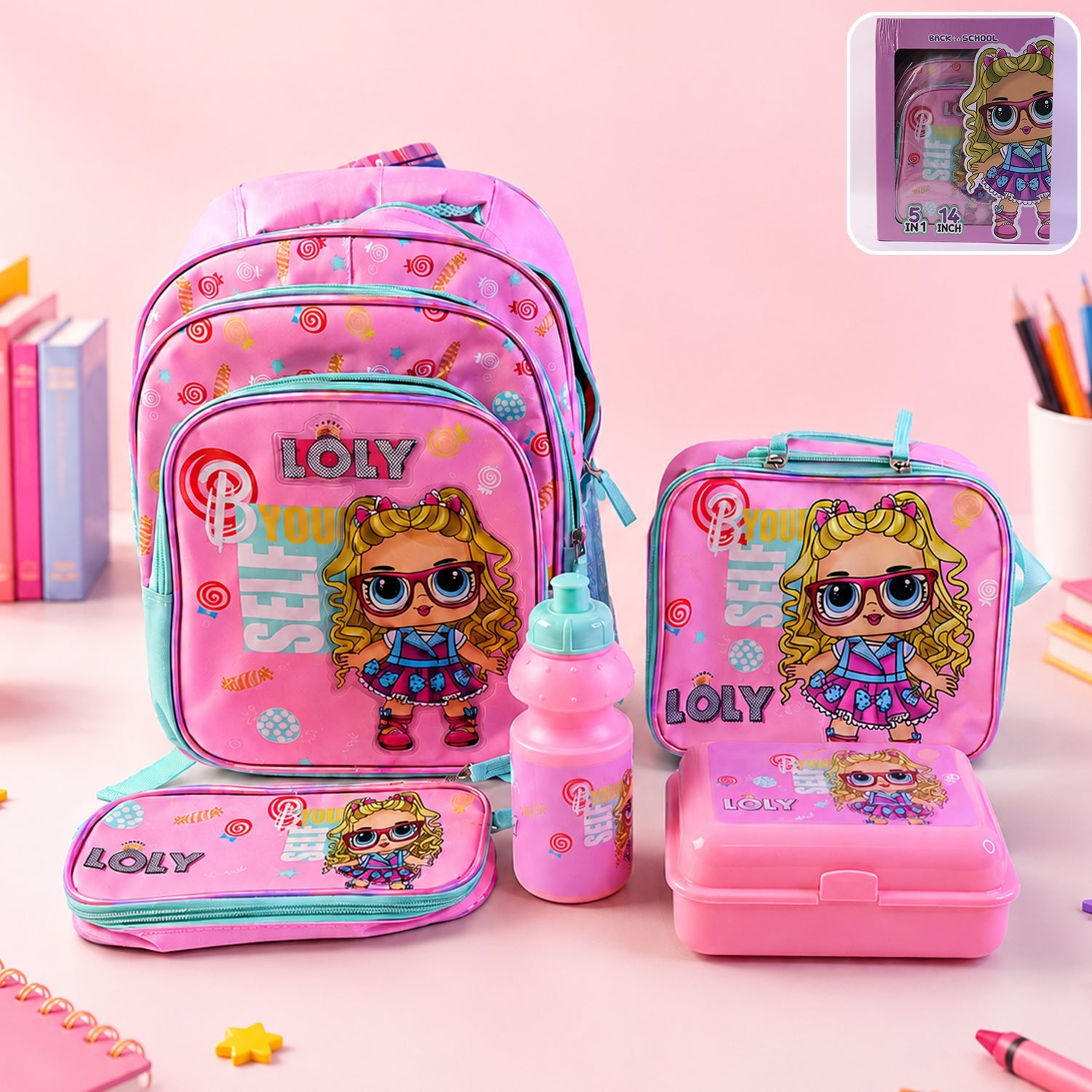 Print Backpack Set