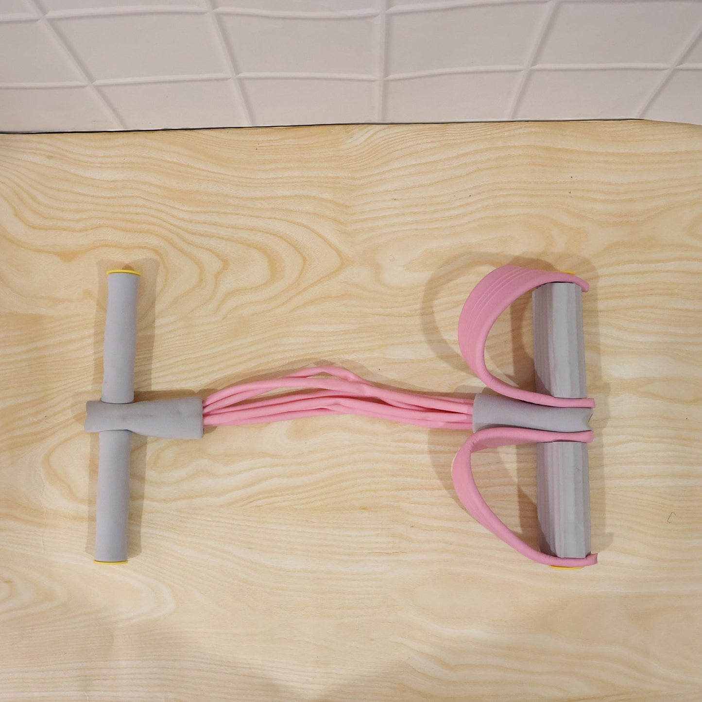 Portable Pull Rope Resistance Exerciser with Foot Pedal Support (1 Pc)