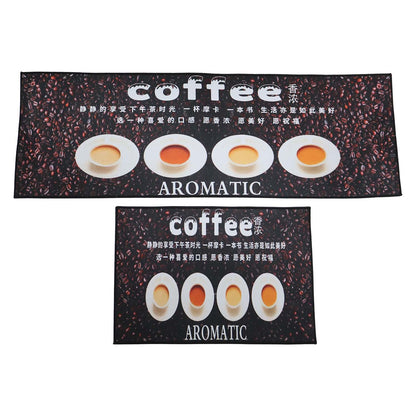 Printed Anti Slip Floor Mat Set (2 Pc, Mix Design & Size)
